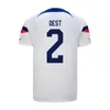 2022 Jerseys de fútbol de USAS Pulisic McKennie Estados Unidos clásico Retro Fútbol Camiseta Men Kits Kits World Team Nation Jersey