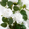 Dekorative Blumen, 5 Stück, künstliche Blumen, Flanell, Seide, exquisiter langer Zweig, Rose, Zuhause, Liebhaber, Geschenk, Wohnzimmer, Garten, Hochzeitsdekoration