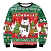 Heren Hoodies Sweatshirts Ugly Christmas Sweaters Green Jumpers 3D Grappig gedrukt vakantiefeestmas voor verjaardag 220924
