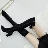 Boots Flock Leather Women Over The Knee Lace Up Sexy High Heels Shoes Winter Warm Size 33-43