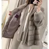 Womens Fur Faux HDHOHR Natural Mink Coats For Women Real OutwearPark With High Quality Female Warm Winter Jacket 220926
