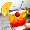 NewMetal Fruit Stick Strumenti per plettri per cocktail in acciaio inossidabile Riutilizzabili Cocktail per bevande in argento Plettri per bevande da 4,3 pollici 11 cm Strumento per feste da bar da cucina WLY935