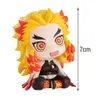 Anime Manga Anime Demon Slayer Figuur 7cm Nezuko Tanjirou Zenitsu Inosuke Kyoujurou Kanawo Kawaii Toy Q Figural PVC Model Geschenk 220923