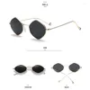 Sunglasses Q Sun Glasses Female Eyewear Brand Designer Women Driving Mirrors Hexagon Shape Clear Lens Vintage