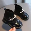 Stivali Bambini Piccoli Caviglia da ragazza Inverno Pelliccia per bambini Calda piattaforma di peluche Scarpe per bambini piccoli Scarpe basse Suola antiscivolo RosaNero 15Y 220924