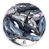 Wall Clocks White Marble Clock Home Decor Bedroom Silent Oclock Watch Digital For Kids Rooms