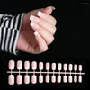 False Nails 10 Set/Lot French Style Coffin Ballerina Nail Press On Short Fake UV Coat Duable Tips Full Cover Arts