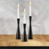 Candle Holders Set Of 3 Black Coating Candlestick Holder For Taper Candles Table Romantic Wedding Birthday Dinner Home & Bar Decorative