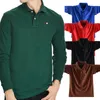 Mens Polos 100% Cotton Autumn Long Sleeve Embroidery Polo Shirt Casual Brand Homme Fashion Clothing Lapel Top S-5xl 220926