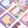 Simpatico cartone animato Orso Diario di viaggio Memo Pad Kawaii Messaggio Note Blocco note decorativo Carta per appunti Forniture per ufficio di cancelleria