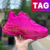 Casual Shoes Fashion Triple-s Clear Sole Black Pink Neon Green Gym Red Blue White red men Sneakers Turquoise Beige Grey Light Tan Metallic