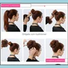 Human Chignons Human Hair Bun Extensions Messy Extensions Wavy Curly Wedding Piece per donne Upgo Donut Chignons Delivery Delivery TopTrimmer Dhpux