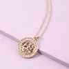 12 Zodiac Sign Necklace Gld Chain Aries Taurus Pendants Charm Star Sign Choker Astrology Necklaces Women Fashion Jewelry Will and Sandy