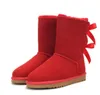 2022 femmes AUS classique neige bottes arc peluches col chaussures bottes femmes femmes court lridescen hiver neige botte filles dame