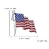 Broches American Bandeira Americana Pintura de Óleo Broche Pinos Azul Blilhão Vermelho Flagpole USA Chapéu de Moda Country Mundo Botão Lappel Pin Pin