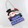 Juldekorationer Santa Claus Elf V￤lkommen skylt h￤ngande ytterd￶rr tr￤tecknad bokstav plack party hemv￤gg dekoration