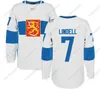 GLA MIT 2016 Copa do Mundo de H￳quei Jersey da equipe da Finl￢ndia Lehtera Koivu Lindell Maatta Barkov Jokipakka teravainen personaliza homens jovens jerseys hoceky