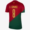 2022 camisetas de fútbol de Portugal Bruno FERNANDES DIOGO J. Copa del mundo Portuguesa Retro 2022 Joao Felix 22 23 Camiseta de fútbol BERNARDO Portugieser Men Kids Kit