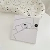 Примечания INS Cartoon Симпатичные короткие удары медведь Memo Pad Black White Rame Record Сообщение о ноутбуке Kawaii Школьная канцелярские товары 50 листов 220927