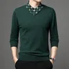 Heren truien herfst winter mode v nek mannen casual silm breien pullovers heren patchwork trui tops m 4xl 220927