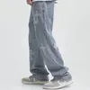 Jeans da uomo Streetwear Hip Hop Jeans larghi a vita bassa per uomo Pantaloni coreani alla moda Y2k Pantaloni in denim incrociato Pantaloni cargo da donna Vestiti punk 220926