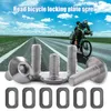 Bike Pedals Not Easy To Rust 1 Set Metal Pedal Screw Washer Stable Lightweight High Hardness Protective Bolt For