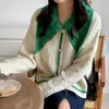 Womens Knits Tees Colorblocking dollneck sweater women spring Korean long sleeve love button design niche cardigan sweater female top 220923