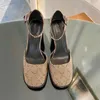 Nieuwe mode dames sandalen luxe designer High Heel lederen dikke zool jelly schoenen plat bodem niet-slip buiten gesp geworden zijden rubber teen dop 35-40