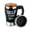 350 мл Автоматическая самостоятельная кружка Lazy Electric Coffee Cufe Milk Mug Mug Smart Stainless Steel Double Sup Cup Sweewware Drinkware