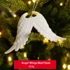 Christmas Ornament Resin Pendant Decorations White Angel Wings Deer Festival Decoration A02