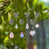 Decorative Figurines 1PCS Indoor Window Colorful Crystal Ball Ceiling Home Hanging DIY Light Cord Fan Pull Handle Pendant Living Room Decor