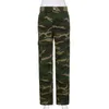 Spodnie damskie Capris Camo Cargo Spodnie Casual Y2K Streetwear High talia Dżinsy dla kobiet sporty sporne ubrania damskie 2022 T220926