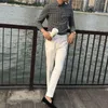 Men's Suits Men 2022 Spring Fashion Business Casual Slim Fit Pants Formal Wear Straight Trousers Male Solid Color Long O112
