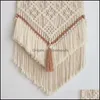 Tapestries tapestries rame v￤gg h￤ngande handv￤vd bohemsk bomull rep boho tassel tapestry hem dekor konst f￶r l￤genhet vardagsrum dhryl