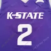 Mitch 2020 Ny NCAA Kansas State Wildcats Jerseys 2 Diarra College Basketball Jersey Purple Size Youth Adult