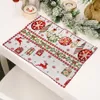 New Christmas decoration supplies knitted cloth placemat creative knitted placemat tablecloth old man small tree placemat RRE14541