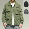 Vestes pour hommes streetwear japonais armée verte plus taille de travail veste veste masculine 5xl harajuku manteau coréen mode militaire occasionnel de travail 220927