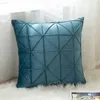 Solid Color Velvet Pillow Case Home Decorative Pillowcase Blue Pink Plaid Geometric 45x45 Cushion Cover Sofa Throw Pillows Covers BH7622 TQQ