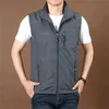 Coletes homens coletes homens casaco de verão tático tático fino casual gilet Outwearwear multi bolso de pesca viajar jaqueta jaqueta jaleco masculino chalecos 220926