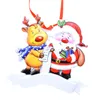 Decorações de Natal Papai Noel Elk Pingententes Diy Resina Christmas Tree Pingente Party Home Gifts for Family Friends by Air A12