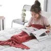 담요 Swaddling Regina Kid Crochet Mermaid Tail Blanket Supa Bed Cashmere Feel Girl 따뜻한 담요 220927을위한 슈퍼 소프트 니트 어린이 인어 담요