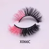 False Eyelashes Asiteo Wholesale Color Eyelash Mink 3D Fake Lashes Natural 25mm Colored Lash Party Makeup Kit Colorful