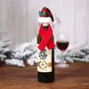 Wine Bottle Scarf Hat Set Christmas Creative Ornament Scarf Hats Two-piece Suit Hotel Restaurant Layout Christmas Decorations ZZB15822