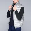 Men s Vests Thin Casual Light Down Zipper Big Size Arrival Male White Duck High Quality Clothing 220926