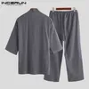 MENS ABBIGLIAMENTO SOCCHIO USNO MENTRI GIAPPONESE KIMONO PAJAMAS SET CAMIO MASCHIO ABIUTO MASCHI