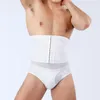 Men's Body Shapers Men's Men Tummy Control Shorts High Waist Double Compression Slimming Underwear Shaper Seamless Belly Girdle Boxer