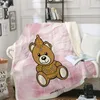 Couvertures Emmailloter Double Couche Épaisse Cachemire Housse De Canapé Carré Bébé Ours En Peluche s born Kids 220927