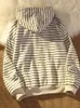 Bluzy damskie bluzy bluzy Zip Up Women Korean Style Bluies for Girls Top Vintage Stripe z długim rękawem Zakaplerzone bluzy kurtka swobodne duże płaszcze 220926