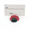 100PCS Baby Shower Favors Cute Ladybird Design Place Card Holder Wedding Party Table Decoratives Ladybug Photo Holders