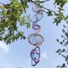 Decorative Figurines Wind Spinner Stainless Steel 3D Rotating Chime For Home Decor Aesthetic Garden Hanging Decoration Outdoor Windchimes